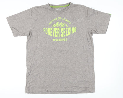 Kathmandu Men's Grey Adventure Logo T-Shirt, Size L