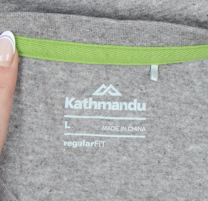 Kathmandu Men's Grey Adventure Logo T-Shirt, Size L
