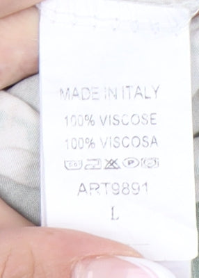 UNISONO Women's Multicoloured Shift Dress, Size L, 3/4 Sleeve