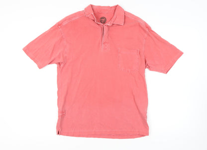 Marks and Spencer Red Short Sleeve Polo for Men
