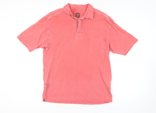 Marks and Spencer Red Short Sleeve Polo for Men