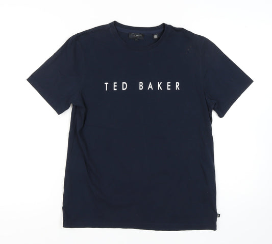 Ted Baker Men's Blue Logo T-Shirt Medium