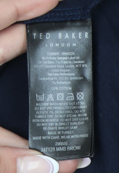 Ted Baker Men's Blue Logo T-Shirt Medium