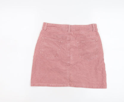 boohoo Women's Pink Corduroy Skirt Size 10, Stylish & Comfortable