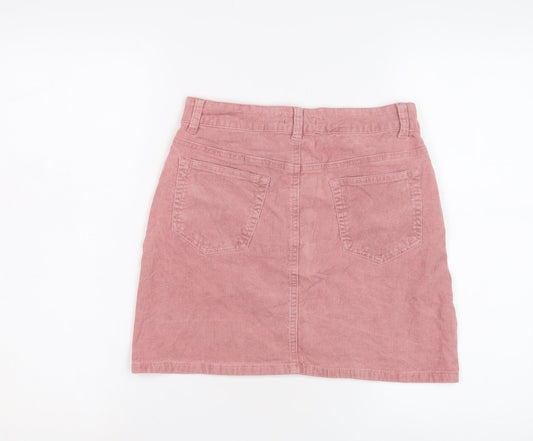 boohoo Women's Pink Corduroy Skirt Size 10, Stylish & Comfortable