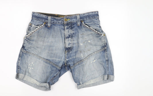 G-Star Men’s Blue Denim Cargo Shorts Size 34