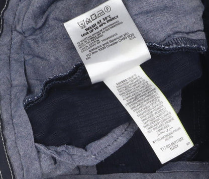 Marks and Spencer Men's Blue Corduroy Trousers, Size 38