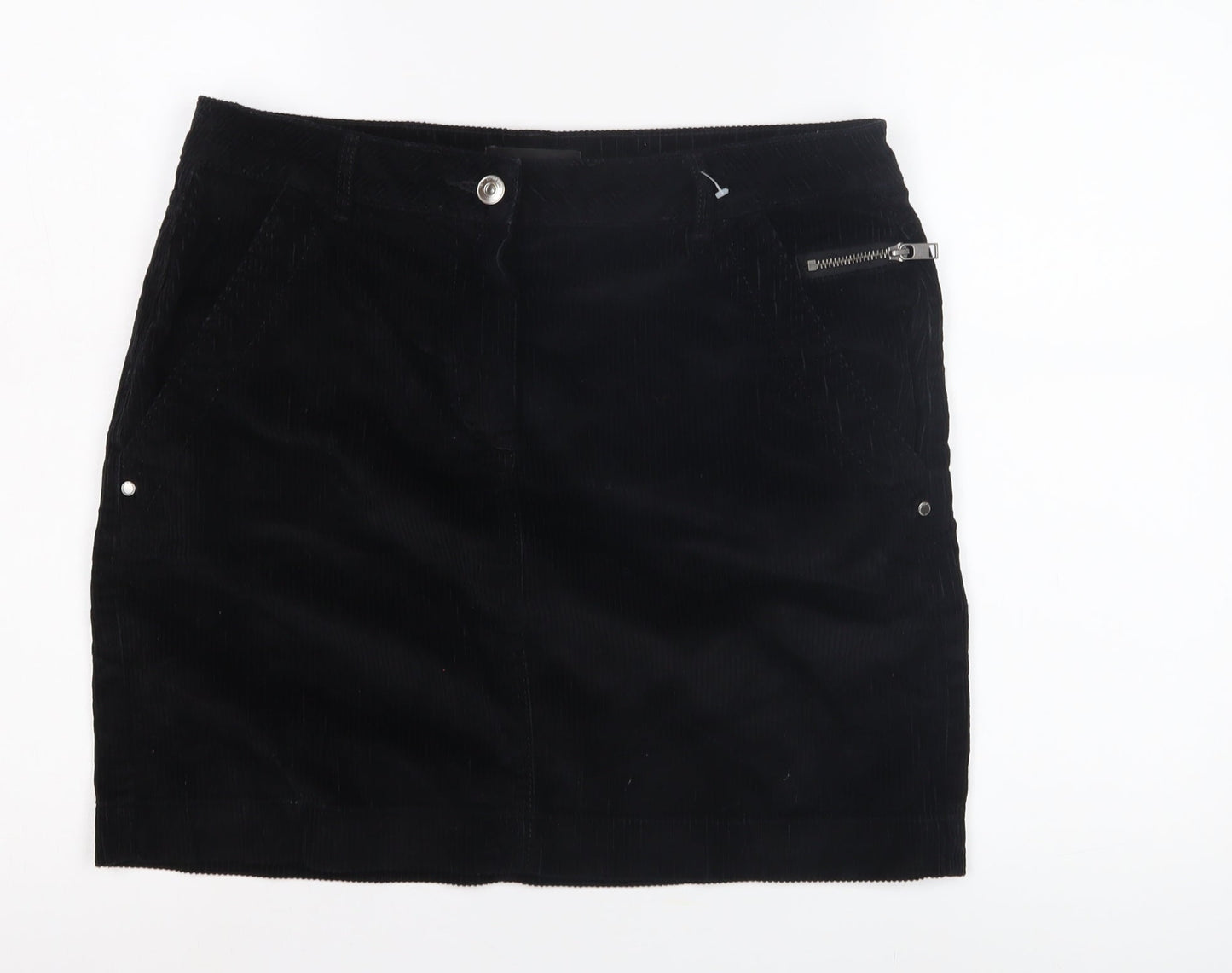 Next Women's Black Corduroy Pencil Skirt Size 12