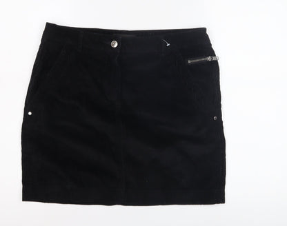 Next Women's Black Corduroy Pencil Skirt Size 12