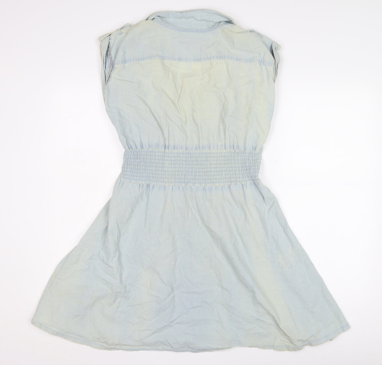 Next Women's Blue Chambray Shirt Dress Size 10