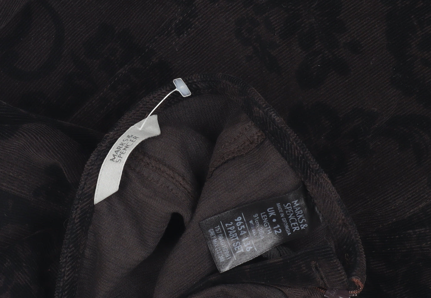 Marks and Spencer Women's Black Corduroy Skirt Size 12