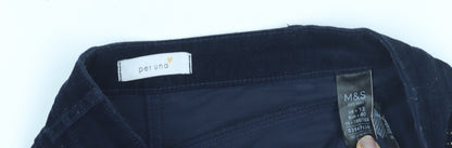 Marks and Spencer Women's Blue Corduroy Skirt, Size 12
