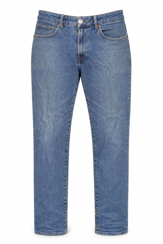 Mens UK Size 34/32 H&M Regular Fit Straight Blue Jeans