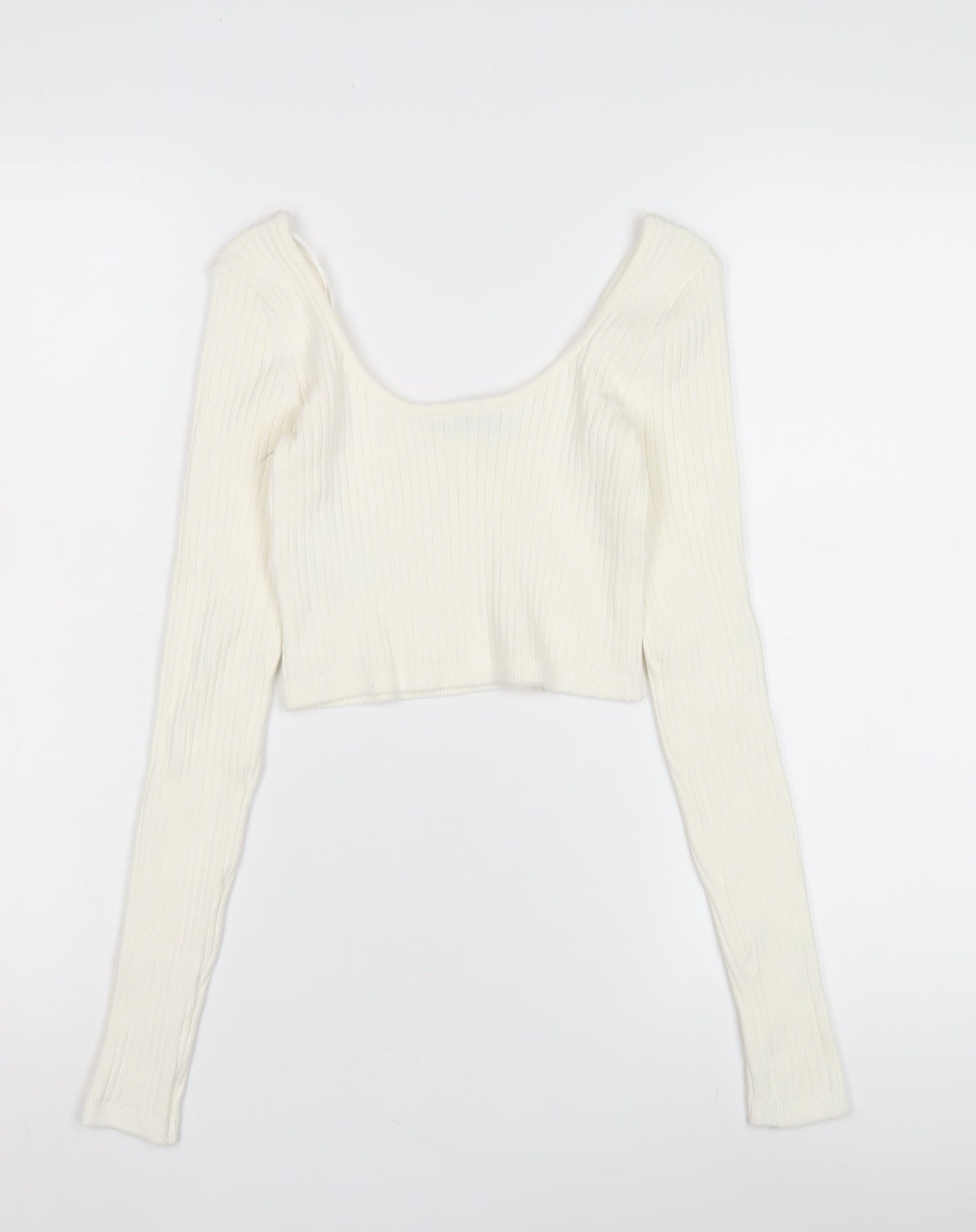 Womens UK Size UK 10 Bershka Ivory Pullover Jumper
