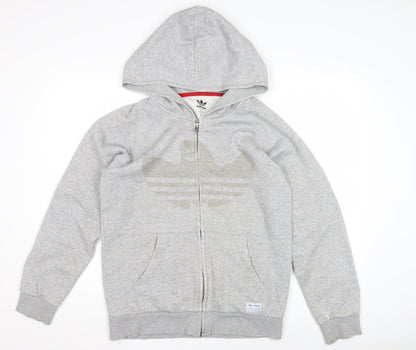Mens UK Size S adidas Grey Full Zip Hoodie