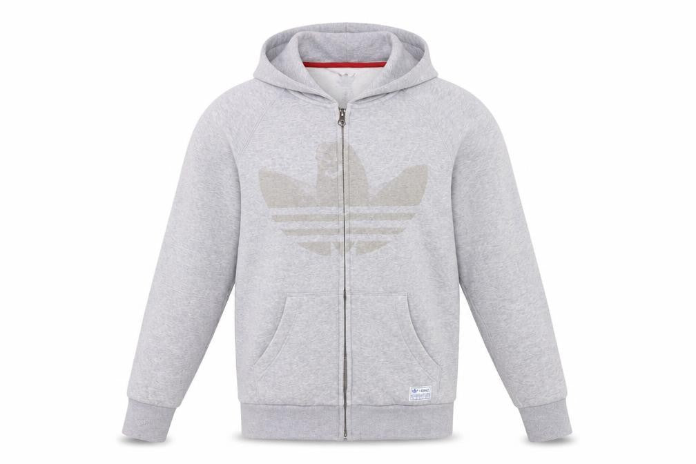 Mens UK Size S adidas Grey Full Zip Hoodie