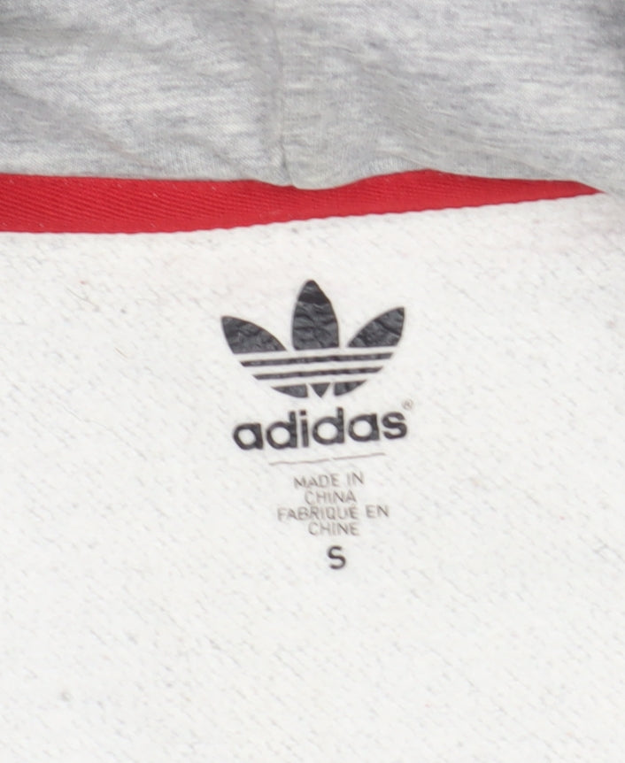 Mens UK Size S adidas Grey Full Zip Hoodie