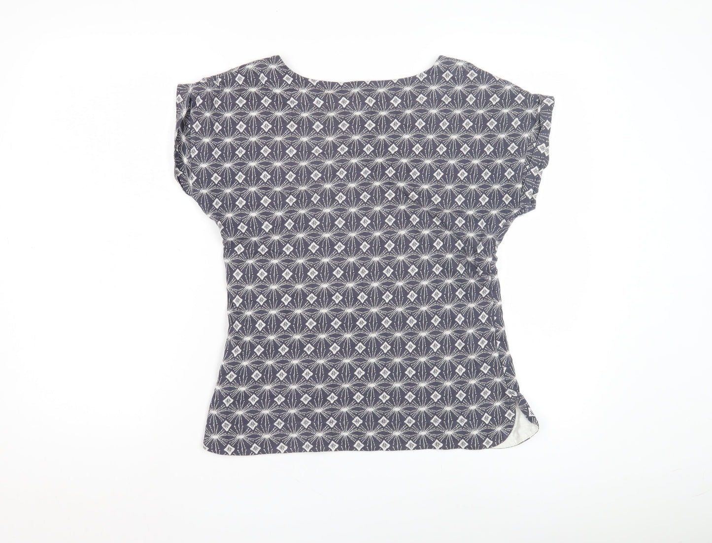 Womens UK Size 8 Weird Fish Blue Basic T-Shirt