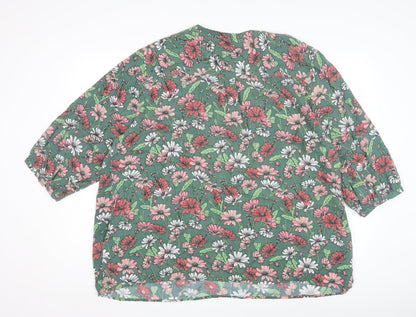 Damart Women's Floral Blouse, Size 12, Multicoloured