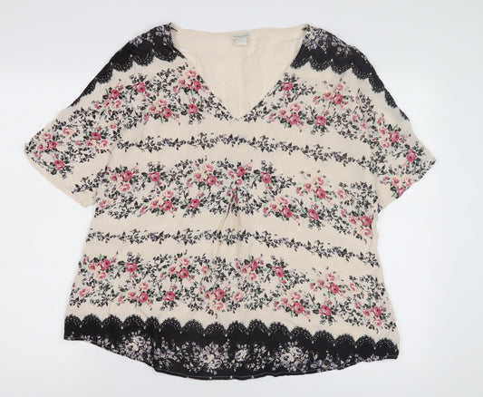 Womens UK Size 8 Monsoon Multicoloured Basic Blouse