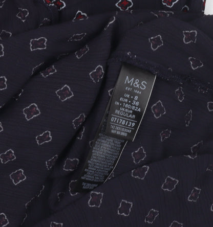Marks and Spencer Women's Multicoloured V-Neck Slip Dress