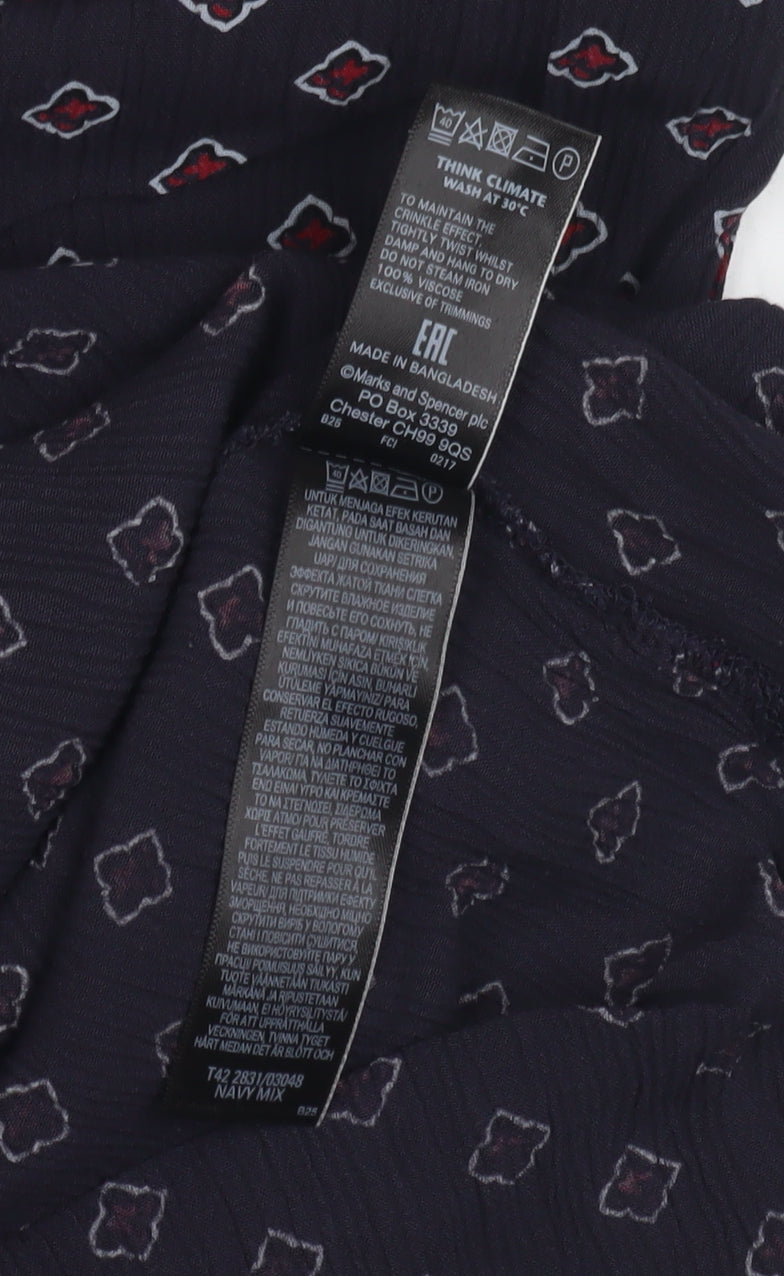 Marks and Spencer Women's Multicoloured V-Neck Slip Dress
