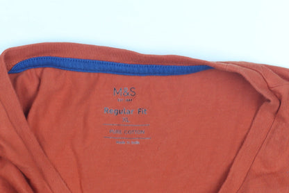 Marks and Spencer Men's Orange Outdoor XL T-Shirt