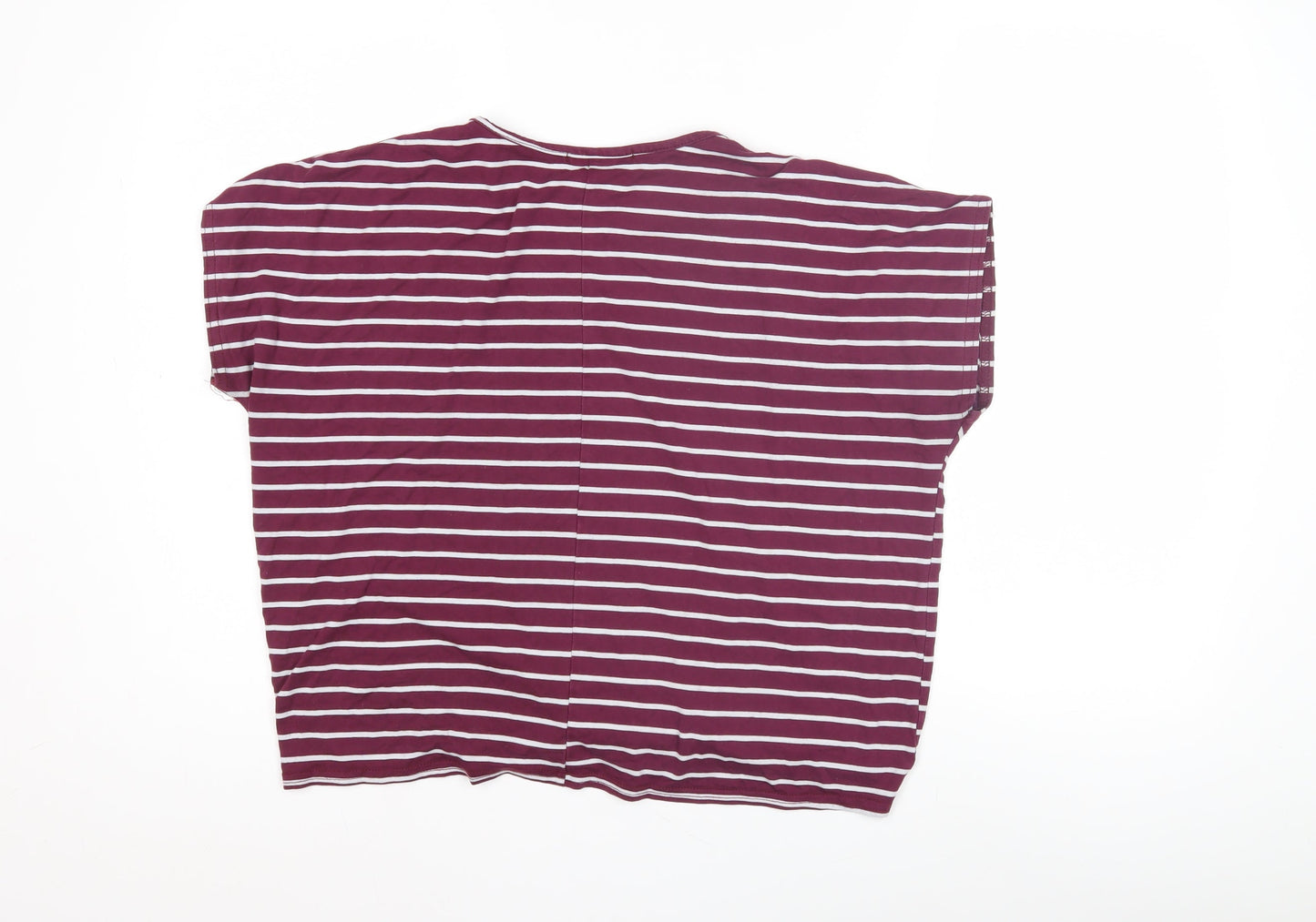 Dorothy Perkins Purple Striped Women's T-Shirt M Casual