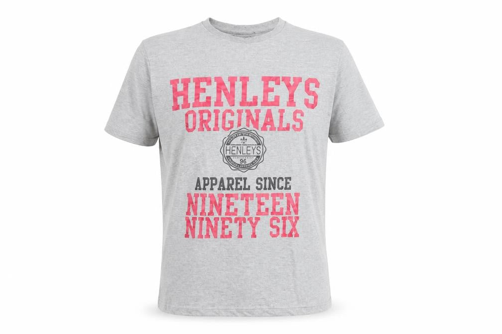 Mens UK Size L Henleys Grey  T-Shirt