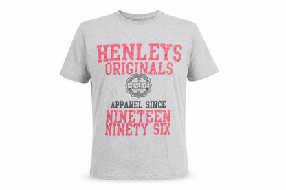 Mens UK Size L Henleys Grey  T-Shirt