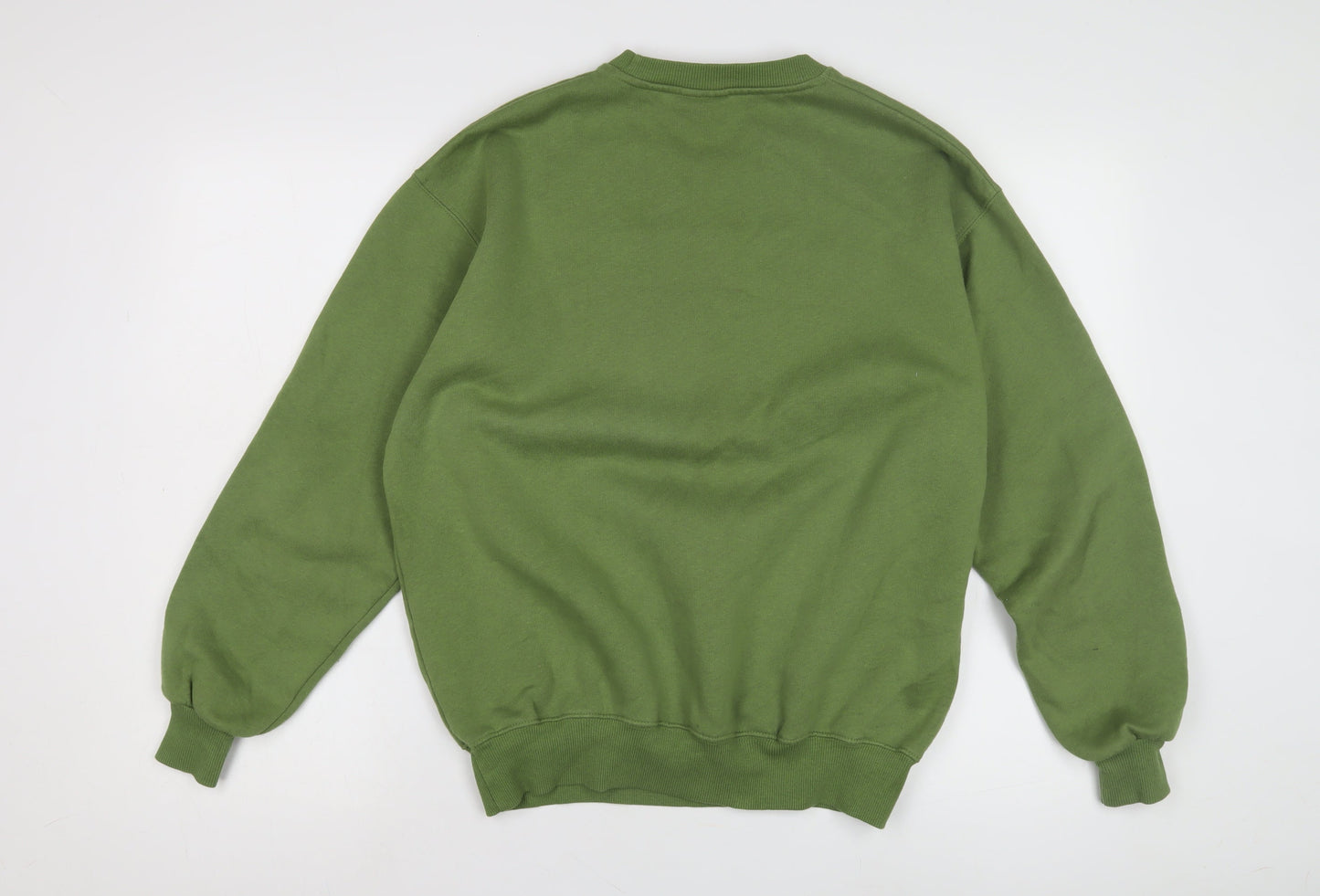 Unisex Adults UK Size S Pull&Bear Green Pullover Sweatshirt
