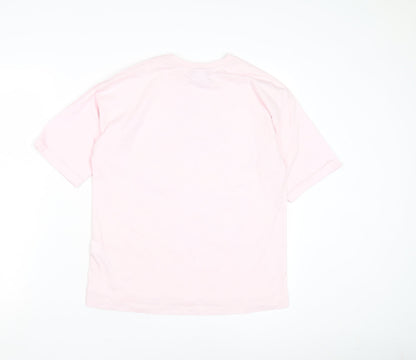 George Girls Pink Stitch Graphic T-Shirt, Size 12-13 Years