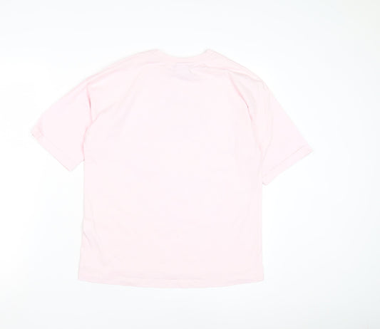 George Girls Pink Stitch Graphic T-Shirt, Size 12-13 Years