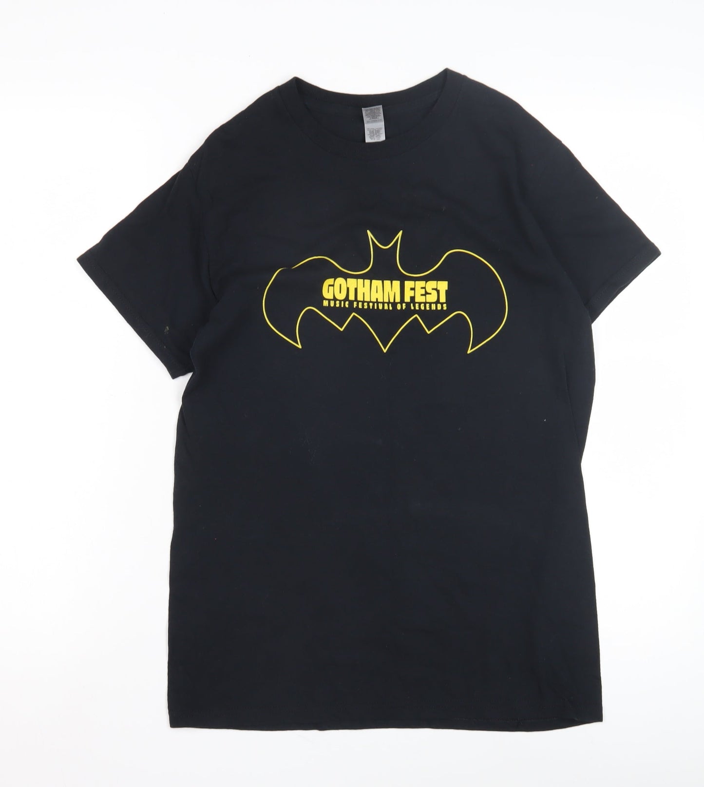 Mens UK Size S Gildan Black  T-Shirt