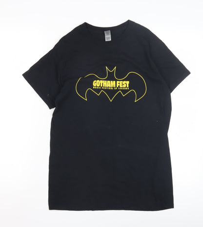 Mens UK Size S Gildan Black  T-Shirt