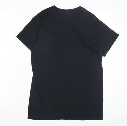Mens UK Size S Gildan Black  T-Shirt