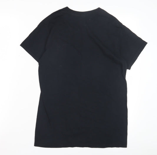 Mens UK Size S Gildan Black  T-Shirt