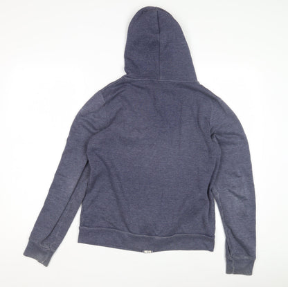 Topshop Women's Blue Full Zip Hoodie, Size 10, Casual Wear