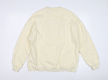 Unisex Adults UK Size S Pull & Bear Ivory Pullover Sweatshirt