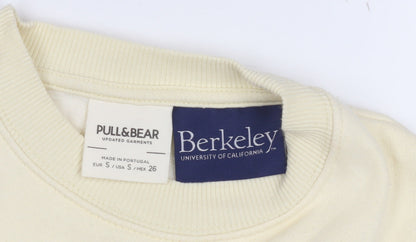 Unisex Adults UK Size S Pull & Bear Ivory Pullover Sweatshirt