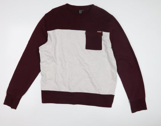 Mens UK Size XL Firetrap Multicoloured Pullover Sweatshirt