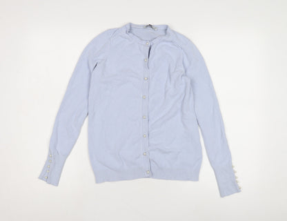 Womens UK Size S Zara Blue Cardigan Jumper