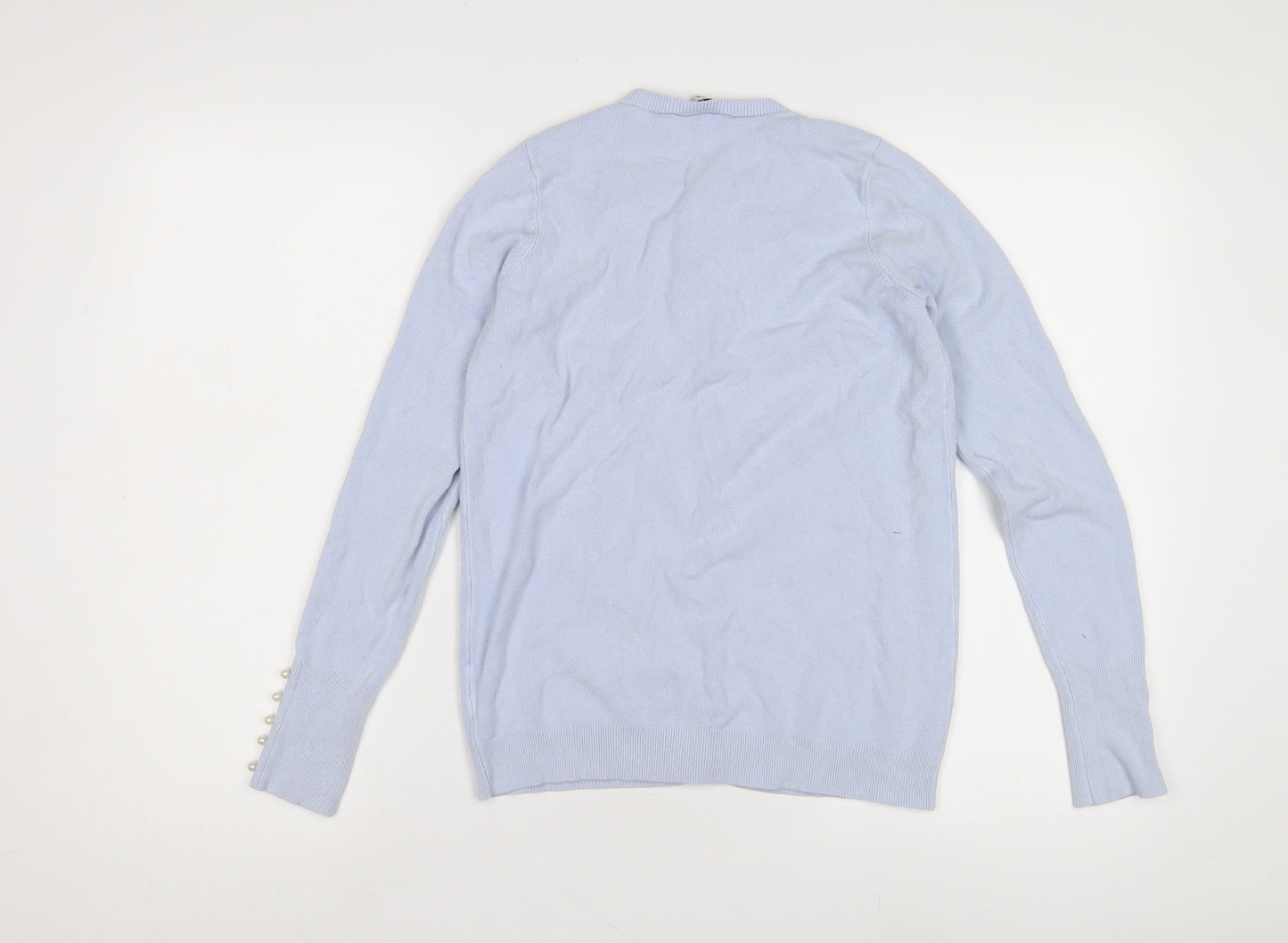 Womens UK Size S Zara Blue Cardigan Jumper