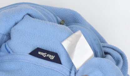 Women's Blue Fleece 1/4 Zip Sweatshirt, Mock Neck, Size M