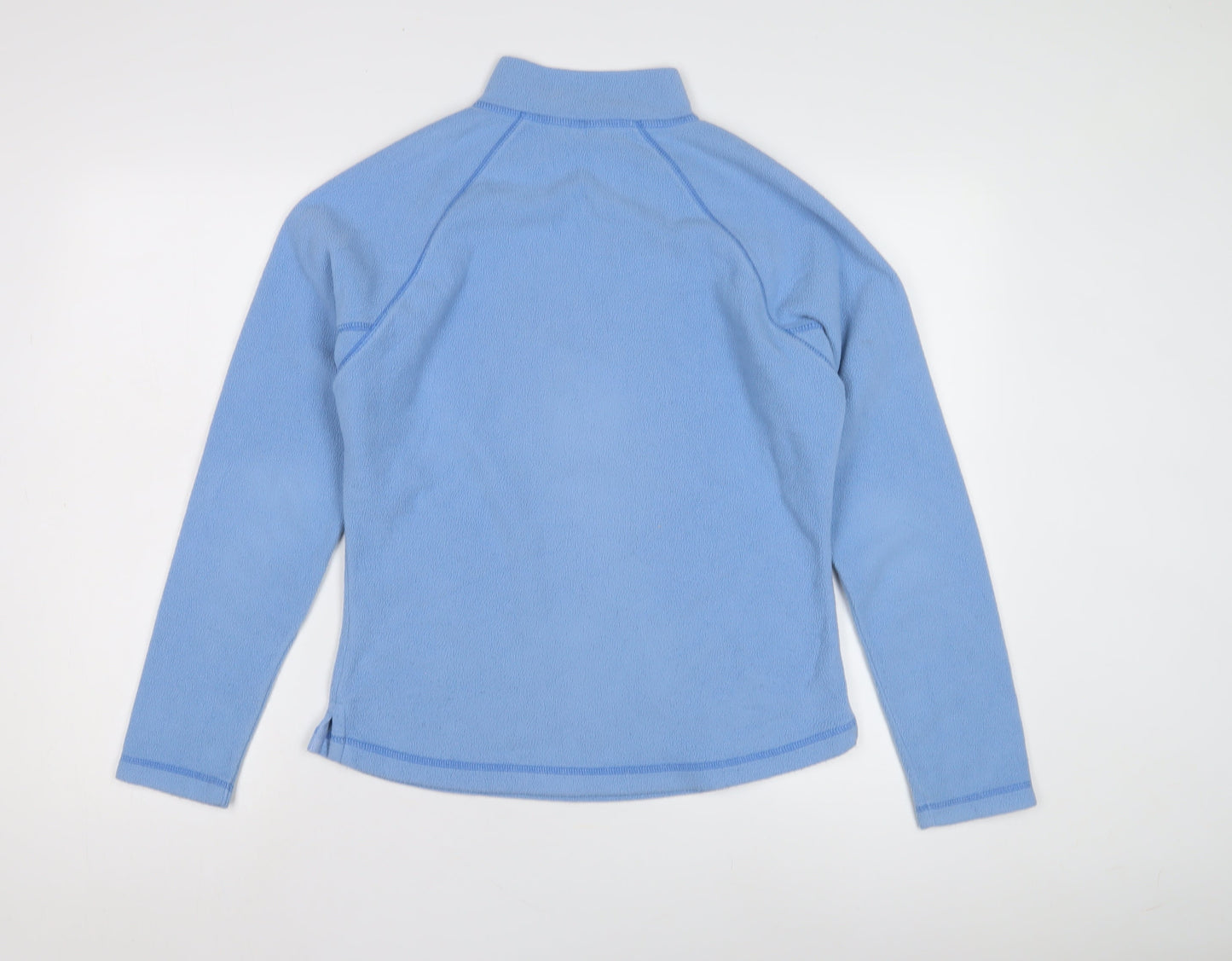 Women's Blue Fleece 1/4 Zip Sweatshirt, Mock Neck, Size M