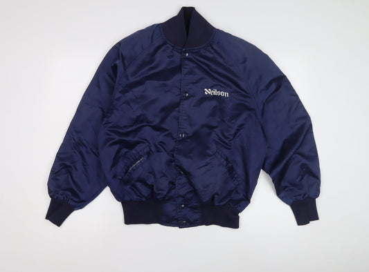 Astro Men's Blue XL Bomber Jacket - Casual Style