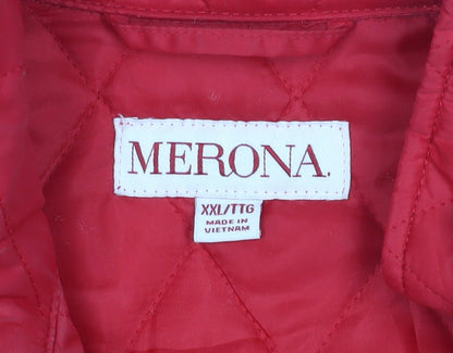Merona Women's Red Quilted Jacket XL