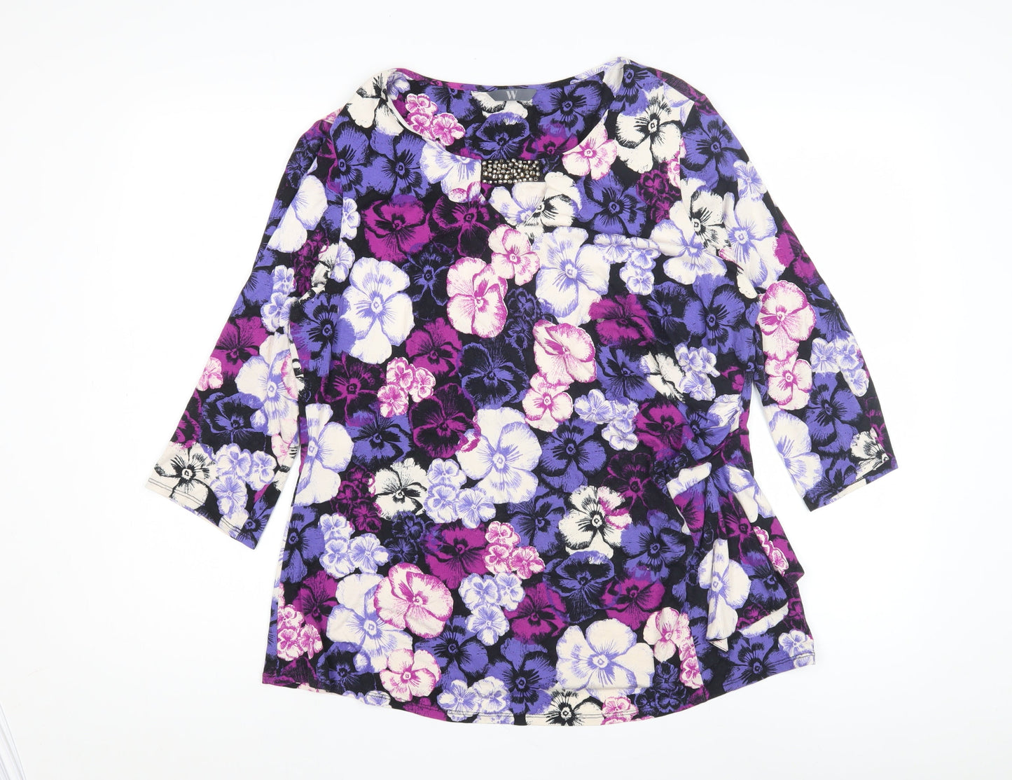 Womens UK Size 18 BHS Multicoloured Basic Blouse