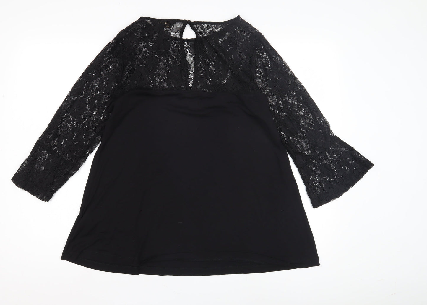 Womens UK Size 16 Lipsy Black Basic Blouse