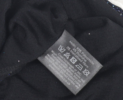 Womens UK Size 18 Roman Black Basic Blouse